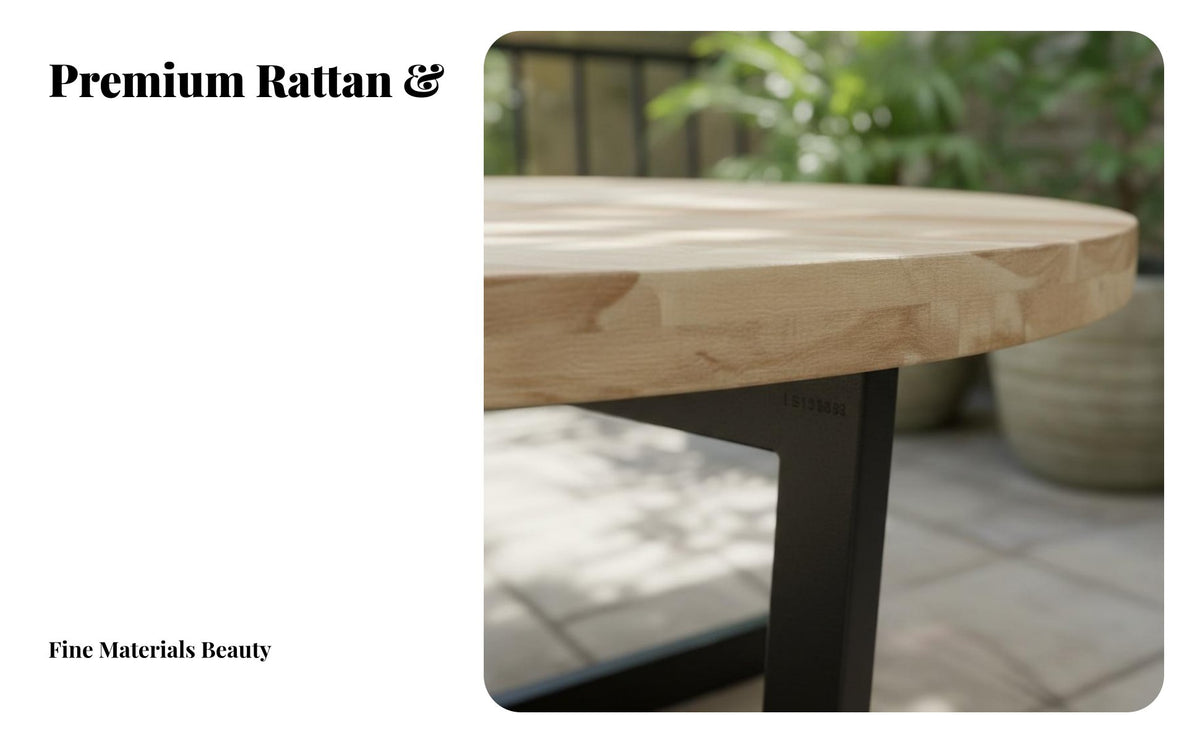 3 Pieces 3 Piece Rattan Furniture Set Weather-Resistant for Homeowners, Couples, Courtyard, Backyard, Poolside