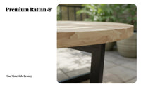 3 Pieces 3 Piece Rattan Furniture Set Weather-Resistant for Homeowners, Couples, Courtyard, Backyard, Poolside