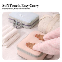 Space Saving Compression Packing Cube Lightweight Zippered Clothes Storage Bag Long-Lasting for Men, Women, Business Trips, Vacation
