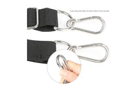 Wide Double-Loop Stretching Strap Woven Stretching Strap with Metal Clips Comfortable Versatile for Yogis
