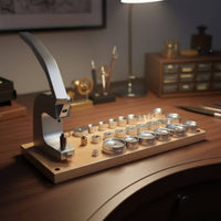 Watch Case Press Tool Bench-Watch Press with Wooden Base for Professionals for Hobbyists