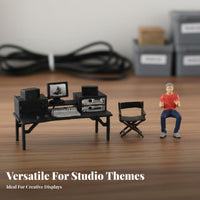 1:64 Scale Film Director Set Collectible 1:64 Scale People Figurine Miniature Movie Filmmaker Miniature Scene Kit Photography