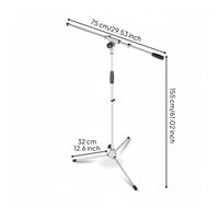 Tripod Extendable Mic Stand Portable Adjustable Floor Audio Device Stand Foldable Foldable Audio Device Holder for Live Broadcast, Stage Performance