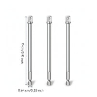 3 Pieces Hex Shank Extension Adapter Long Hardware Secured Fit for Diyers