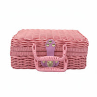 Woven Suitcase Vintage and design Miniature Suitcase Box Buckle Closure for Weddings