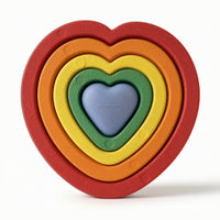 5 Pieces Nested Heart-Shaped Stepping Stones Stackable Foam Balance Stones Lightweight Toy Sturdy for Playroom