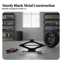 Labor-Saving Lifting Device Portable Car Lifting Device with Ratchet Wrench Easy to Use Emergency Tire Changing Kit Long-Lasting for DIYers, Home Garage