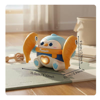 Lights and Music Musical Light up Penguin Early Development Electric Crawling Penguin Voice Activated Rolling Toy for Toddlers