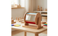 Developmental Wooden Drum Toy Early Learning Rotating Drum Sensory Fine Motor for Tabletop, Classroom