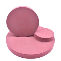 3 Pieces Cylindrical Display Risers Matte Round Photography Blocks Cosmetic Display Pedestals Minimalist Acrylic Cylinder