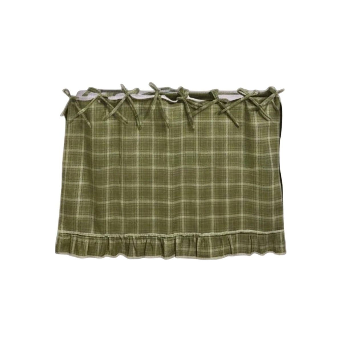 Farmhouse Oven Skirt Handmade Under Appliance Cabinet Skirt Hides Clutter Country Valance
