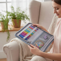 Organized Interchangeable Knitting Needle Kit Compact Circular Knitting Needle Set Smooth Sturdy for Crafters, Travel