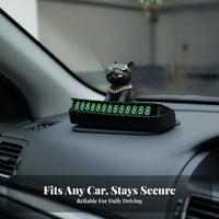 Interchangeable Numbers Temporary Parking Number Plate Self Hideable Car Ph Single Number Display Compact Design for Drivers, Commuters