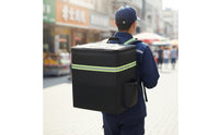 Food Delivery Backpack Sturdy Insulated Food Delivery Backpack Pizza Takeout Bag Hands-Unrestricted Water Resistant for Couriers
