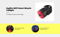 Brake-sensing LED bike tail light