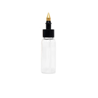 0.3 Mm Airbrush Paint Bottle with Nozzle Refillable Spray Pen Bottle with Cap Leakproof Clear Paint Reservoir Airtight for Hobbyists, Craft Projects, Tabletop Work