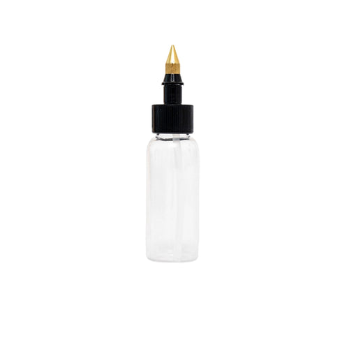 0.3 Mm Airbrush Paint Bottle with Nozzle Refillable Spray Pen Bottle with Cap Leakproof Clear Paint Reservoir Airtight for Hobbyists, Craft Projects, Tabletop Work