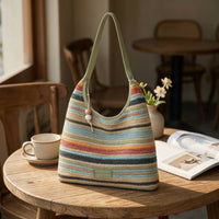 Lightweight Straw Tote with Tassel Casual Beach Tote with Tassel Soft Handbag Comfortable for Women
