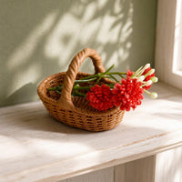 DIY Resin Dollhouse Miniature Woven Bread Basket OB11 Scene Accessories