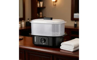 Steam Towel Warmer Countertop Towel Warmer with Timer Hygienic Steam Disinfector with Clear Chamber for Hotels