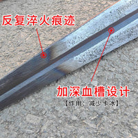 半轴锻打冰川子大号可拆卸破冰钏冰钎子冰钓用加重三棱血槽冰镩