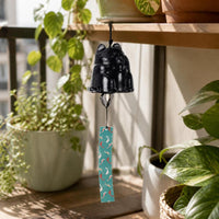 Japanese Cast Iron Maneki-Neko Wind Chime for Home Decor and Souvenirs