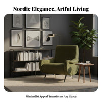 Nordic design Upholstered Single Sofa Designer Inspired accent Chair Minimalist Look Indoor Furniture Comfortable Upholstery for Interior Designers, Young Adults, Homeowners, Living Room, Bedroom, reading corner reading corner, Apartment