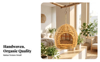 Handwoven Woven Bird Nest Imitation Rattan Hanging Bird Nest Dome-Shaped Birdhouse Open Front