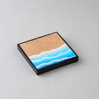 Miniature Display Base Black Frame Tabletop Scene Base Square Miniature Display Base