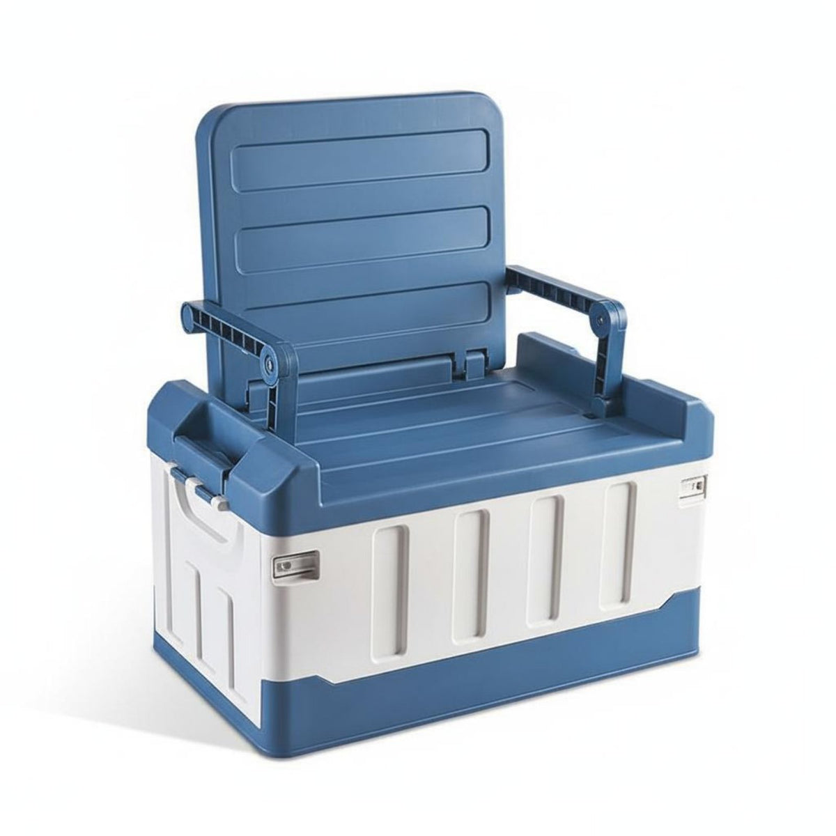 Sit-Storage Seat Trunk Large Capacity Portable Storage Seat Versatile Foldable Camping Crate for Campers, Fishing
