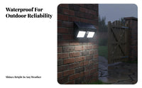 Waterproof Solar Motion Sensor Wall Light Energy Saving Outdoor Solar Wall Light Easy Installation for Garden, Pathway, Garage
