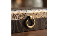 Wooden Jewelry Box with Loop Pull Wood-Grain Wooden Jewelry Box Vintage for Dresser, Vanity, Wardrobe