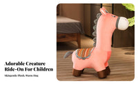 Rideable Donkey-Shaped Seat Creative Decoration Ride-on Toy Soft Exterior creature Stool for Toddlers, Parents, Playroom, Nursery, Kindergarten, Living Room