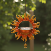 Sun Face/Flower Hanging Bird Feeder for Garden