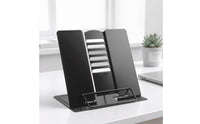 Hands-Hands-off Metal Book Stand Compact Desktop Book Holder Multi-Angle Reading Rest Sturdy for Readers, Students, Desk, Study, Home Office