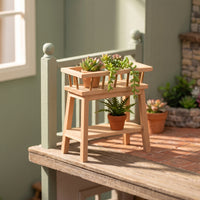 Dollhouse Flowers stand Finish Dollhouse Display Rack Decorative Furniture for Hobbyists, Tabletop Scenes