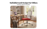 Modern Design Ergonomic Mesh Task Chair Adjustable Height Ergonomic Mesh Chair 360-Degree Swivel Office Furniture Effortless Rolling Casters for Students, Distant Workers, Dormitory, Study Room, Bedroom