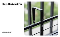 Decorative Balcony Hanging Rack Space-Saving Hanging Railing Planter Long-Lasting Balcony Flower Pot Holder Easy to Clean for Patio, Windowsill
