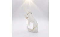 Glossy Finish Jewelry Display Hand Smooth Hand-Shaped Jewelry Stand PVC Tabletop