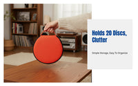 Car CD Case, Large Capacity Oxford Cloth Round Disc Organizer, Portable Storage Bag for Home and Vehicle, Random Color
