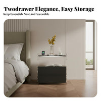 Light Luxury aesthetic Wavy Side Table Minimalist Design Nightstand Transparent Look Bedside Cabinet Creative Shape for Apartment Dwellers, Homeowners, duos, Home Decor, Living Room, Small Spaces, Entryway