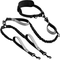 Hands Unrestricted Bungee Dog Leash Elastic Hands-Unrestricted Dog Leash Swivel Reflective for Runners, Running, Jogging