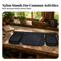 Plastic Buckle Three-Pocket Apron Polyester Storage Apron Easy to Clean Adjustable Waist Pouch Lightweight
