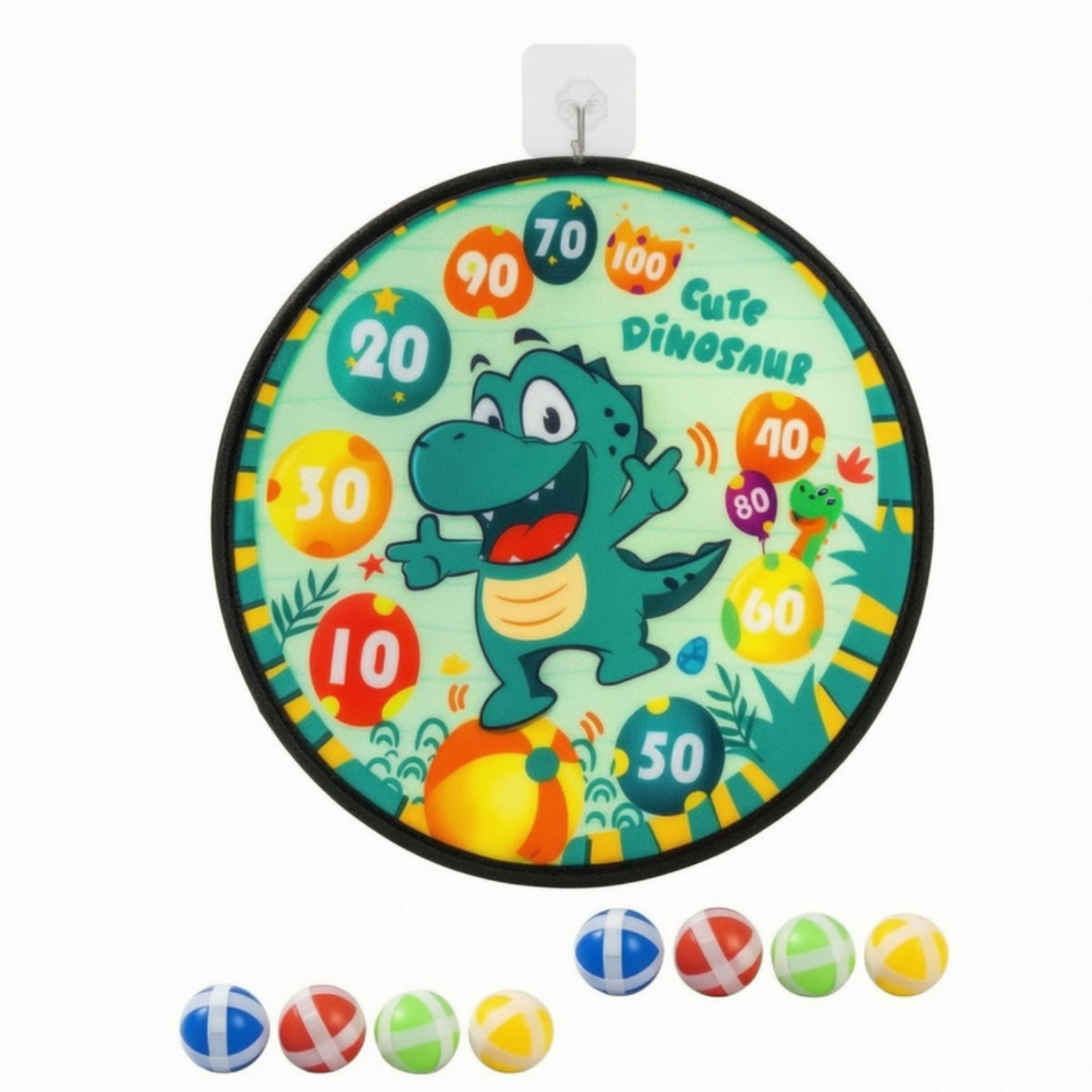 Safe Cloth Dartboard with Sticky Balls Indoor Sticky Ball Target Board Soft Toy Long-Lasting for Toddlers, Bedroom