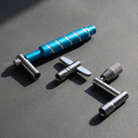 3 Pieces Drum Key with T-Handle Chrome Drum Key with Square Socket Standard Tool for Drummers, Percussionists, Stage Setup, Gig Bag