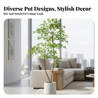 Luxury Design Artificial Nandina Tree Lifelike Appearance Artificial Nandina Bamboo Tree Zero Maintenance Large Fake Floor Plant Fade Resistant for Interior Designers, Busy Individuals, Living Room, Entryway, Reception Area, Studio