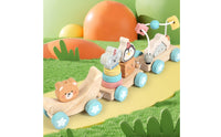 Wooden Animal Train Educational Animal Train Toy Early Learning Child-Centered Activity Center for Young Children, Home