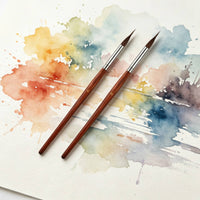 2 Pieces Extra Fine Detail Brush Precision Precision Fine Tip Paint Brush Slender Handle