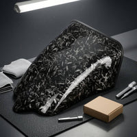 Forged-Carbon Style Rear Seat Cowl Hump Sculpted Harley Touring Seat Cowl Aerodynamic Glossy