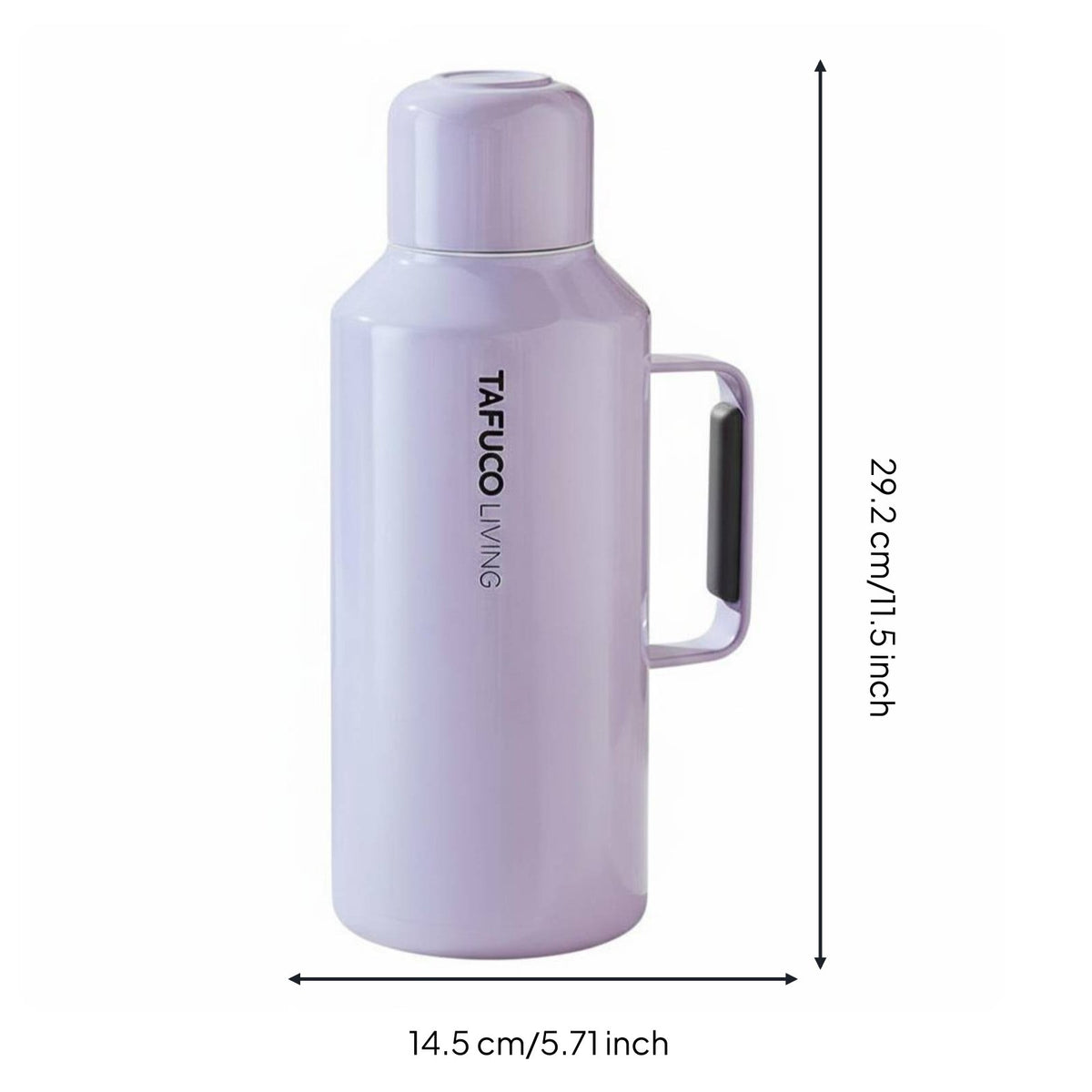1.5 L Long-Lasting Insulation Large Capacity Hot Water Jug Single-Press Pouring Vacuum Bottle with Handle Leak-Proof Lid Insulated Bottle for Office, Travel